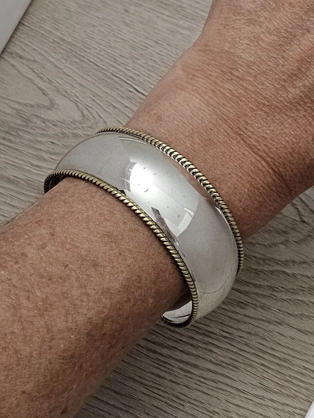 Silpada Rare Sterling Silver Braided/Twisted Brass Vintage Cuff XB168/B0168